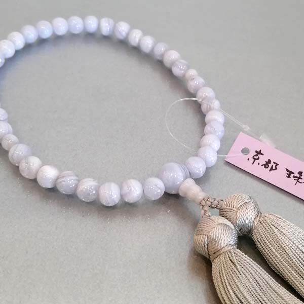 数珠 女性用「カルセドニー」正絹古都房付き