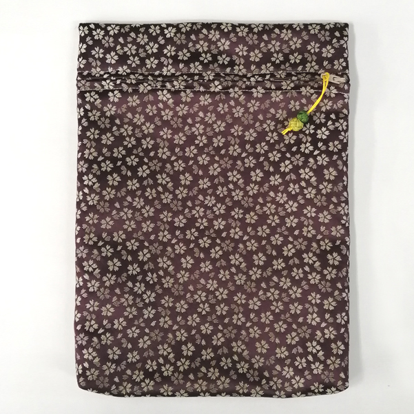 「粉骨用金襴袋 ファスナー仕様 紫色」 手元供養 納骨袋 遺骨の保管 納骨 粉骨 洗骨