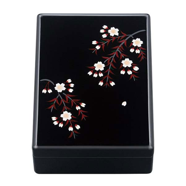 「黒塗りの箱 星粒の箱 しだれ桜」 手元供養 遺骨の保管 納骨 粉骨 洗骨