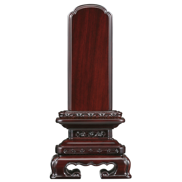 唐木位牌「紫檀角丸」