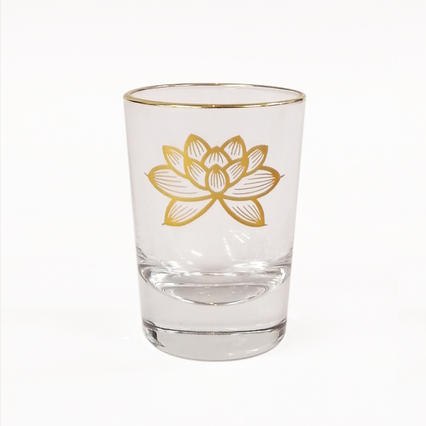 お供え 水「仏水器 金蓮 小」ガラスコップ 仏具 神具