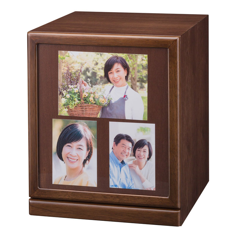 「骨箱 エルクレイド ウォールナット」 手元供養 遺骨の保管 納骨 粉骨 洗骨