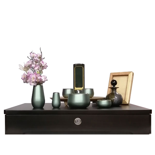 「日本堂オリジナル お参り壇 黒檀調」 手元供養 遺骨の保管 納骨 粉骨 洗骨