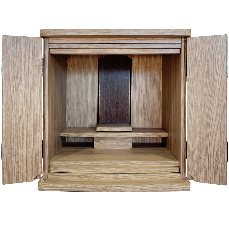 【4/30まで特価】ミニ 仏壇「粉雪II」13号 ナチュラル調 コンパクト